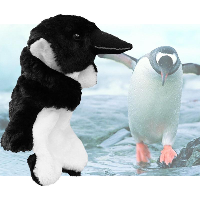 Пушистый пингвин ручная кукла оптом плюшевая игрушка для детей и взрослых