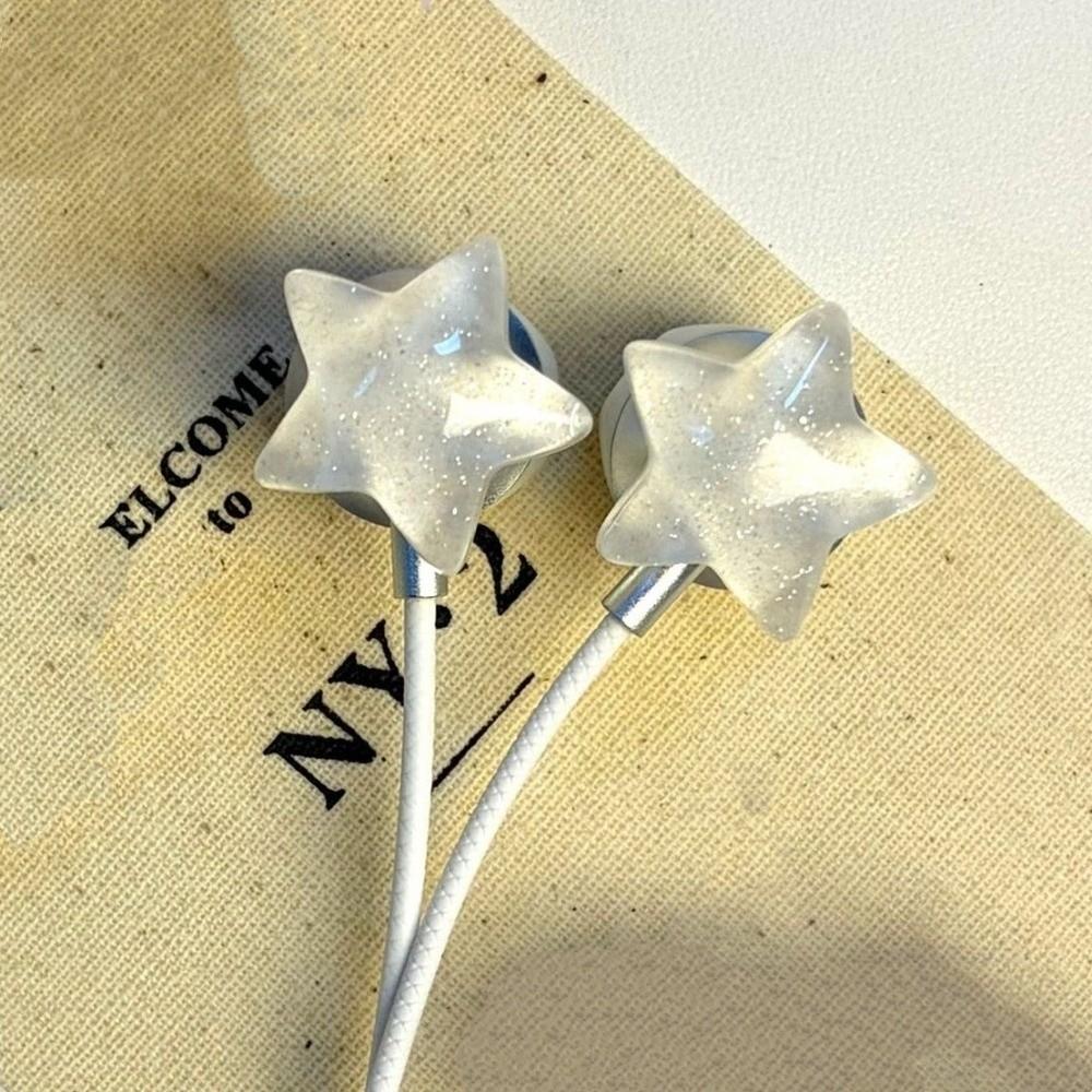 Stereo Sound Wired Headphones Semi-in-ear Stars Wings Headphones Type C Earphone Tablet Laptop