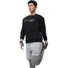 Men's Li-Ning Sweatshirts Men's Black Crew Neck Thickened Regular