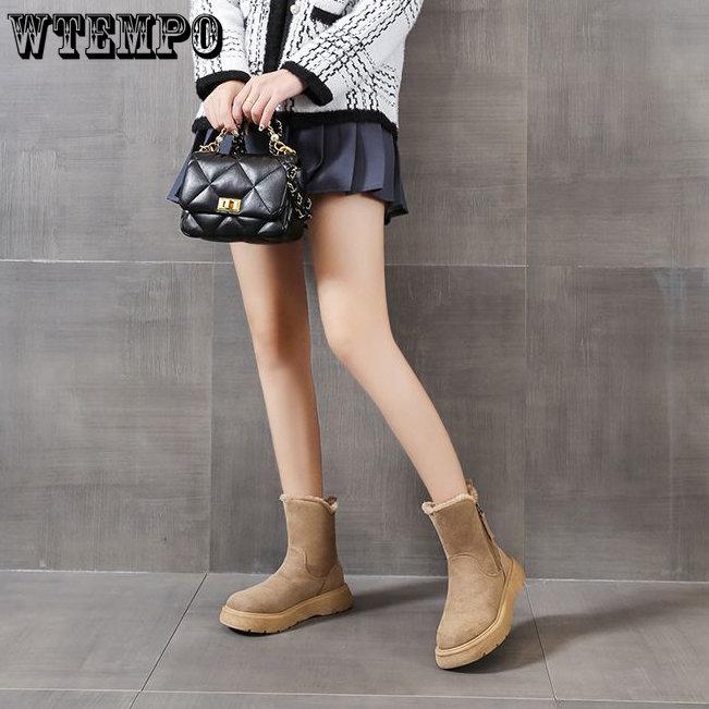 Зимние сапоги большого размера, женские универсальные короткие зимние сапоги, женские утепленные теплые хлопковые сапоги