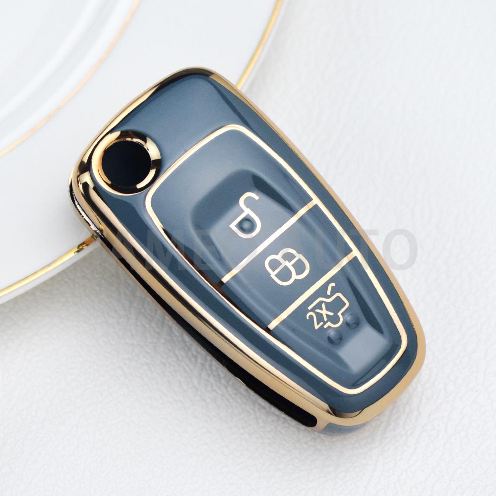 For Ford Focus 2 3 MK3 ST RS Ecosport Kuga Escape Fiesta Fold C-Max S-Max Mondeo TPU Folding Car Remote Key Cover Case