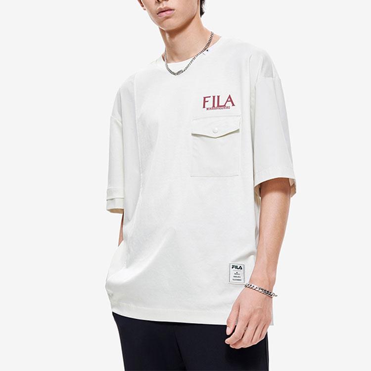 Fila X MIHARA YASUHIRO Серия Коллабораций Логотип Футболка с Круглым Вырезом и Коротким Рукавом Мужские Топы Светло-Туманно-Серый F11M223109F-GY