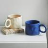 Керамическая кружка высокой ценности, ручная лепка, с большими ушками, чашка для воды, чашка для овсяного молока, креативная чашка для завтрака, для дома
