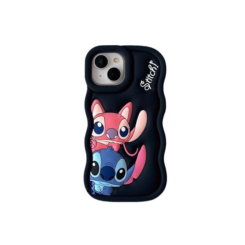 3D мультяшный чехол Stitch с защитой от падения для iPhone 14/13/12/11 и 16/15 PRO MAX