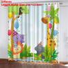 Зоопарк Лес Занавеска Мультяшная Детская 3D Цифровая Печать Занавеска Светоблокировка