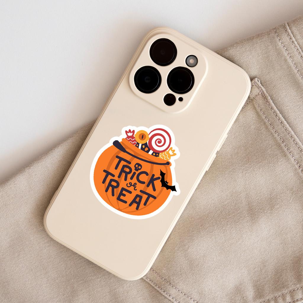 50 Cartoon Halloween Graffiti Stickers Water Cup Mobile Phone Waterproof Decorative Stickers Cute Holiday Stickers