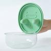Yousheng No-Mess Snack Box Transparent Sealed Box with Silicone Lid Reusable Cookies Storage Container Prevent Fingers from Getting Dirty for Picnic