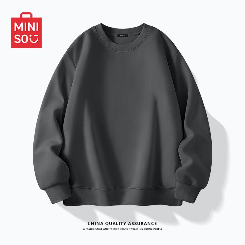MINISO Men's Casual Round Neck Pullover Sweatshirt