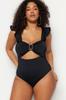Women's Style Plus Size Black Balconette Plus Size Swimsuit