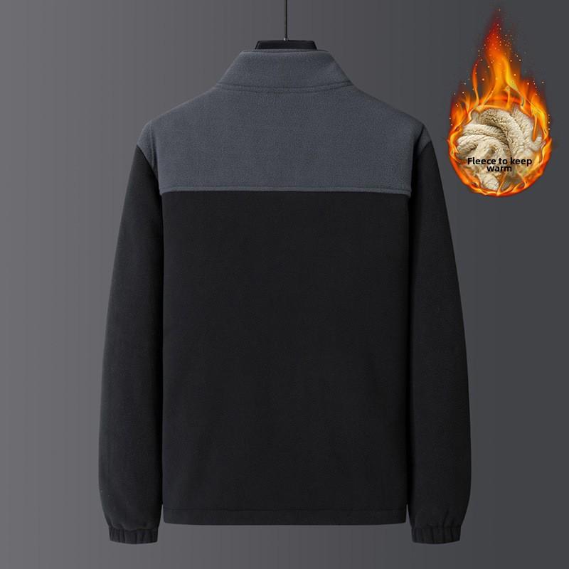 Большая флисовая куртка для мужчин, толстая ветрозащитная и теплая флисовая куртка для мужчин из овечьей шерсти
