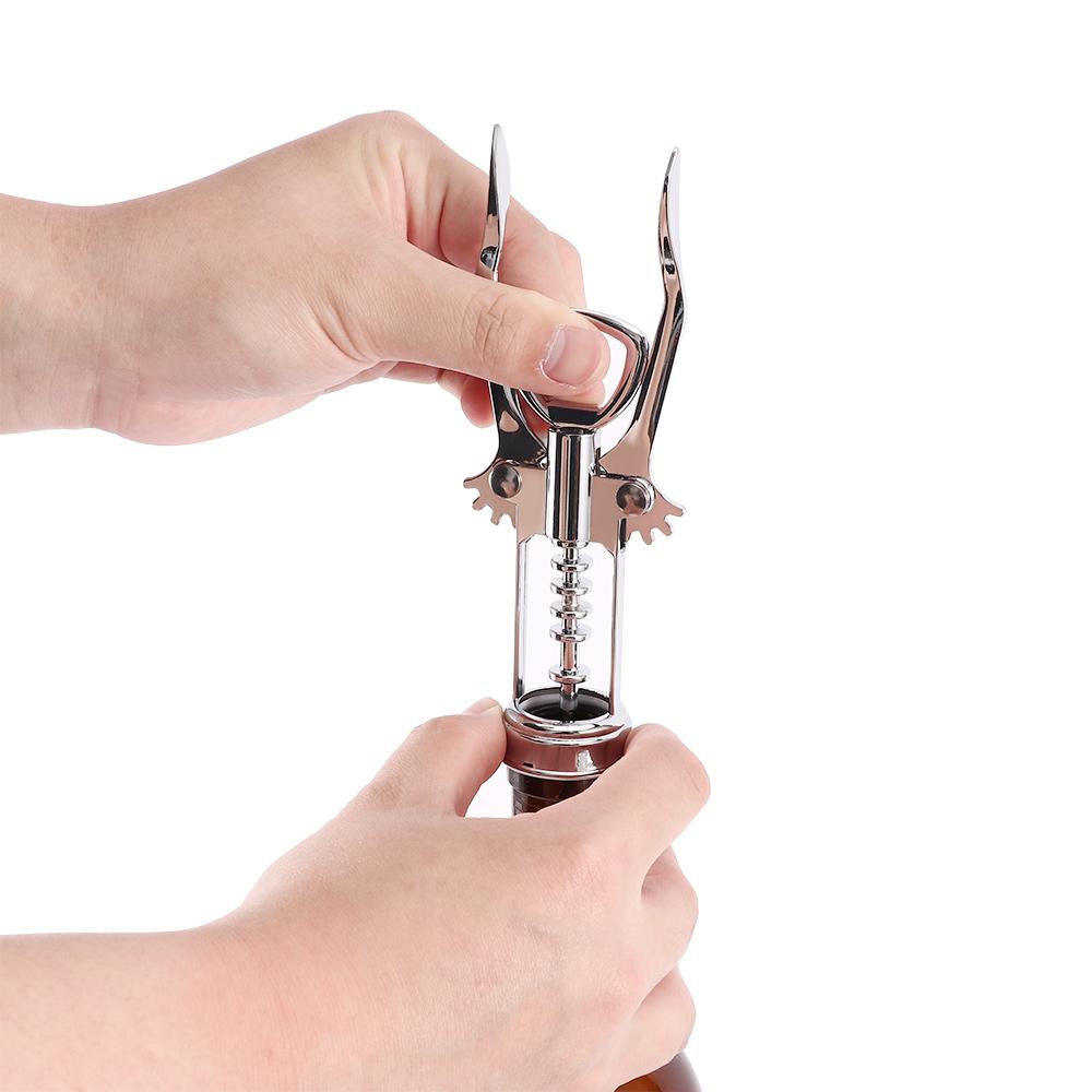 Steel Beer Sommeliers Wing Type Corkscrews Kitchen Dining Bar Tool Wine Cork Remover Bottle Openers
