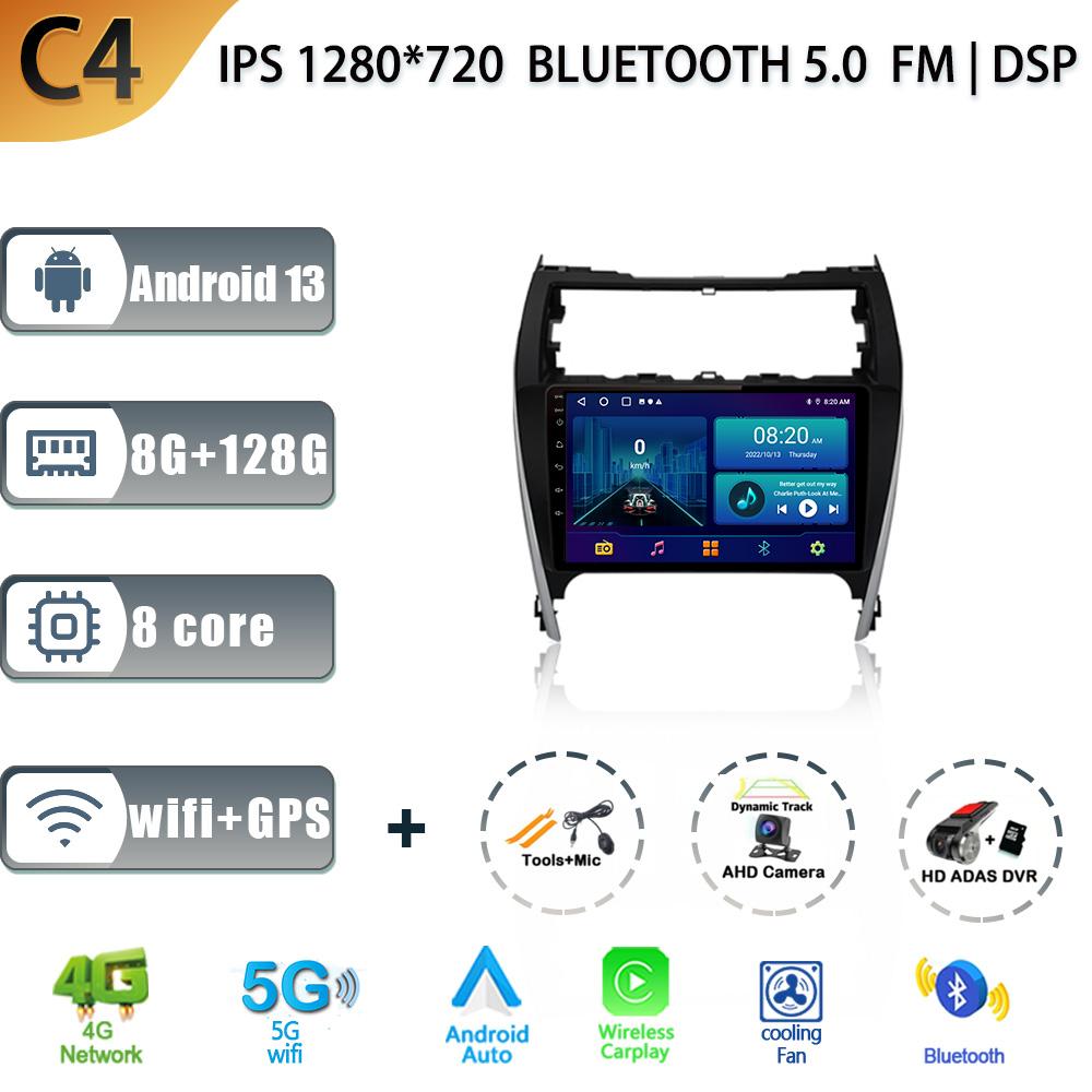 Android 13 For Toyota Camry 7 50 55 2012-2017 Car Multimedia Radio Auto Touch 4G gps Navigation Screen Player DSP Carplay Stereo