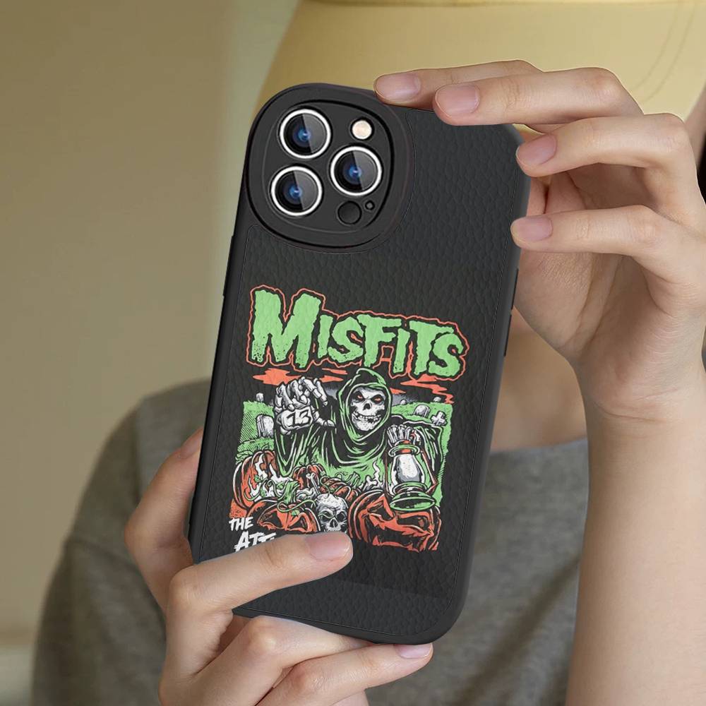 Чехол M-Misfits G-Glenn Danzig для IPhone 16 15 14 13 12 11 Pro Max Plus, ударопрочный, кожаный, мягкий