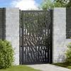 Garden Gate Black 100x150 cm Steel Trace Design