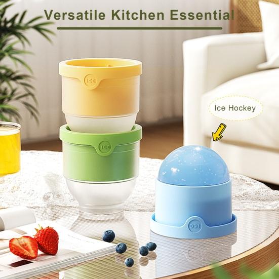 3 шт. Форма для хоккея на льду, большие поддоны для льда, легкосъемный аппарат для приготовления кубиков льда для коктейлей, виски, кофе, фруктовых ароматизаторов