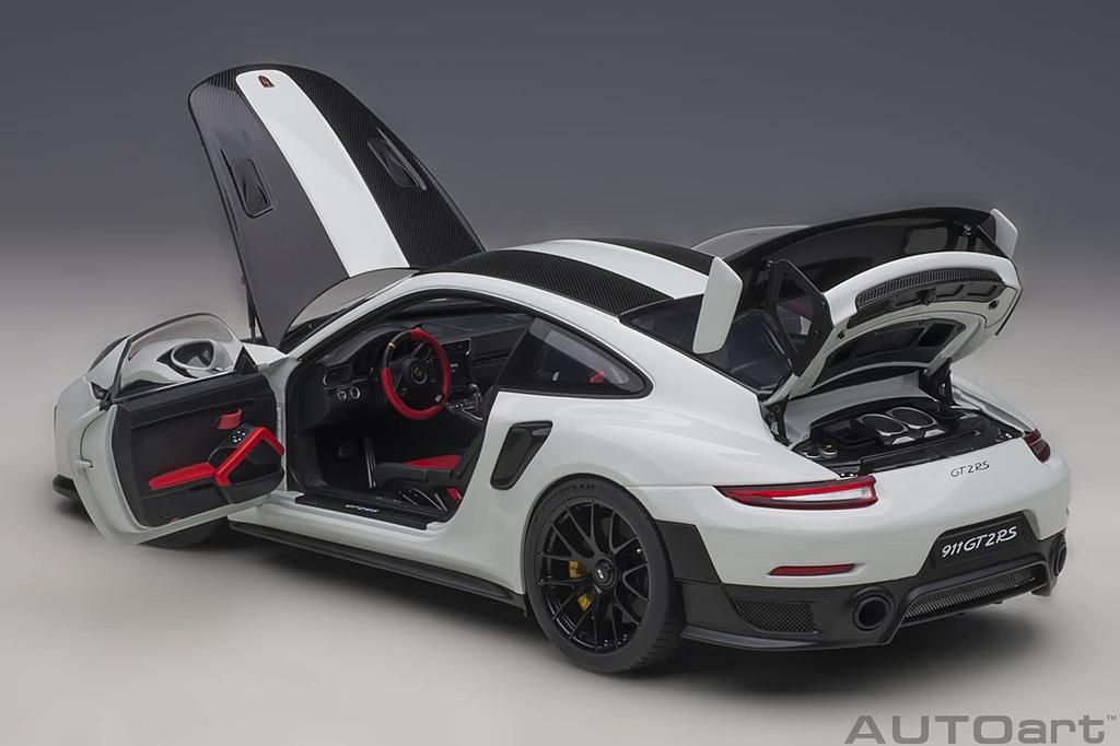AUTOart Porsche 911 GT2 RS Weissach Package черный готовый продукт 78171 1/18 (991,2) Белый/Углерод