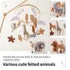 Baby Rattle Toy Bed Bell Wooden Mobile Bracket Zoo Theme Newborn Bed Bell Hanging Toy Crib Bracket Infant Ring The Bell Toy Gift