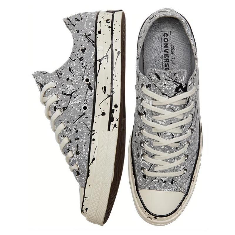 Converse Ретро удобные парусиновые кеды с низким верхом 1970-х годов, унисекс, серые