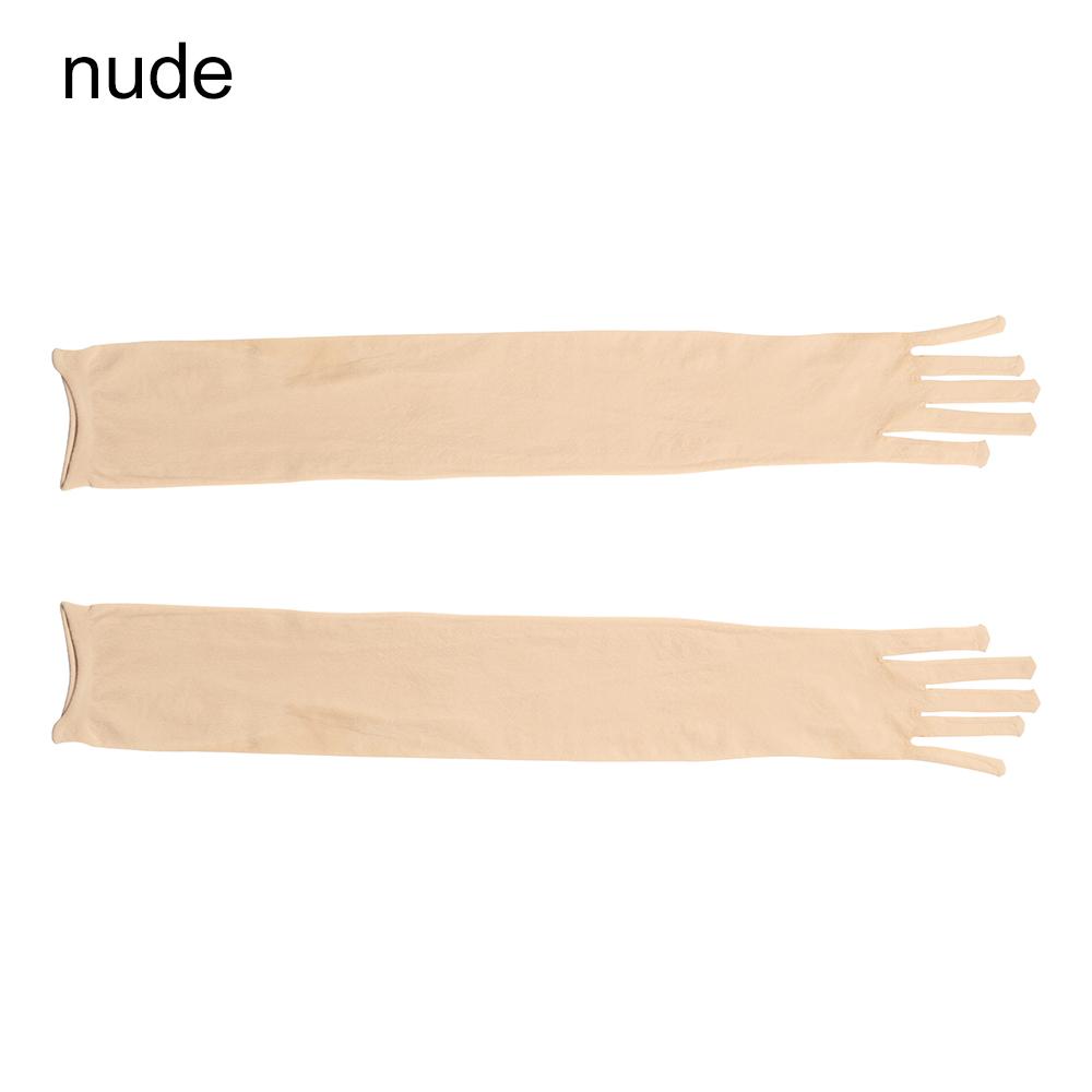 Opera Prom Full Finger Transparent Gloves Long Sheer Seamless Mitten Finger Pantyhose Gloves