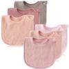 GoUseGo Baby Set of Solid Gauze Baby Bibs for Boys and Newborn Cotton Bibs In Natural and Muted Perfect for Baby Shower Gifts Bibs, 6, Girls, Colors,