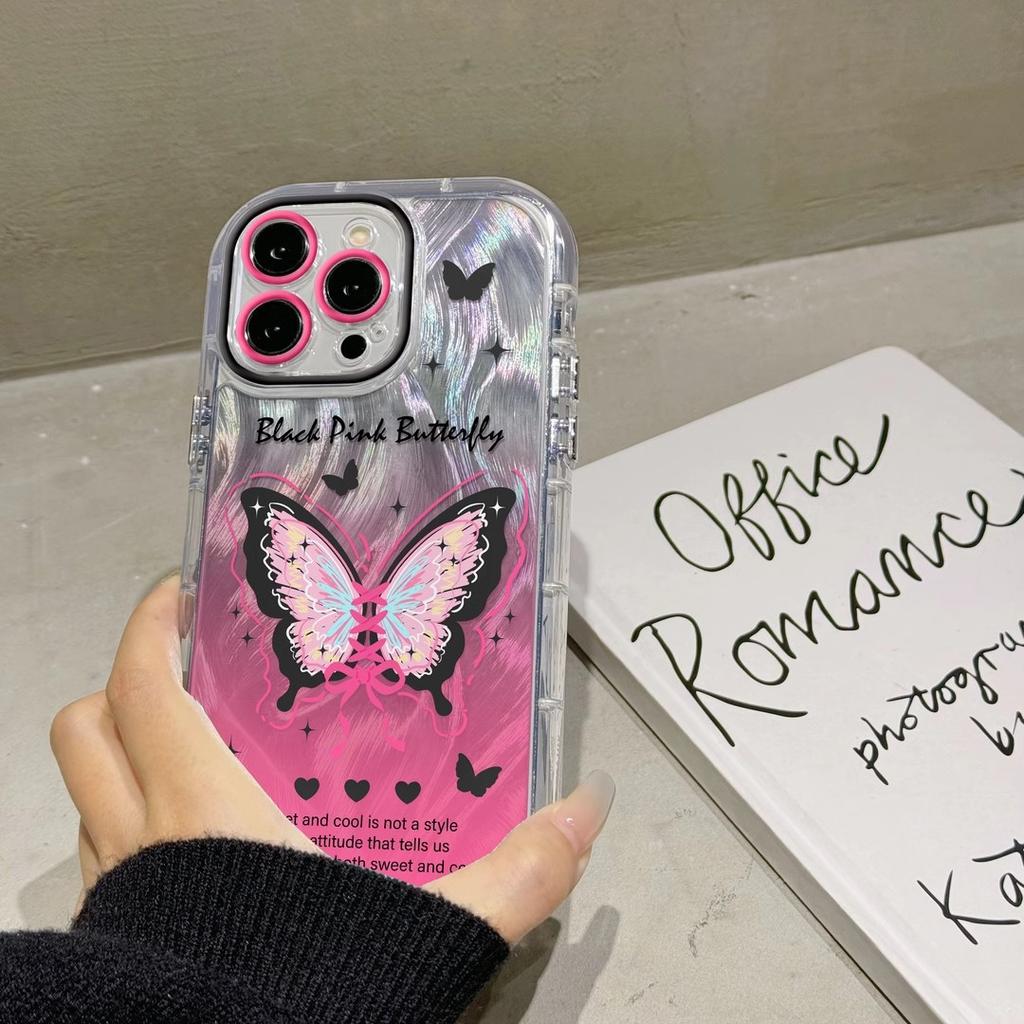 Foundation Gradient Butterfly Suitable for Apple 16 Mobile Phone Case New Iphone15promax Cartoon 13 Personality 14