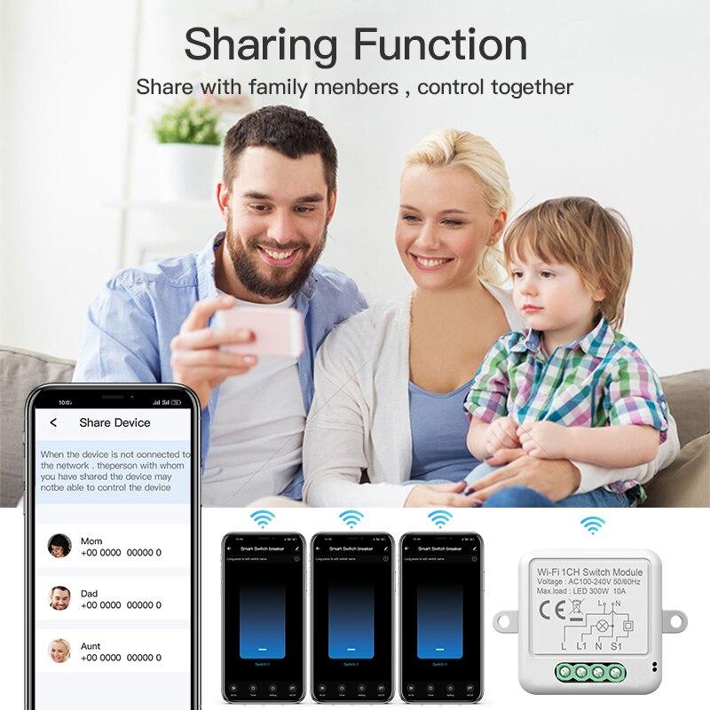 Tuya Zigbee WiFi DIY Smart Switch Breaker APP Remote Timing Wireless Control Relay Automation Modules Alexa Google Home Voice