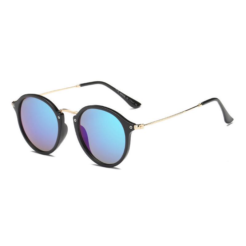 Зеркальные очки с защитой UV400 для мужчин и женщин, ретро, ​​уличное покрытие, круглые винтажные солнцезащитные очки, нежные ювелирные изделия