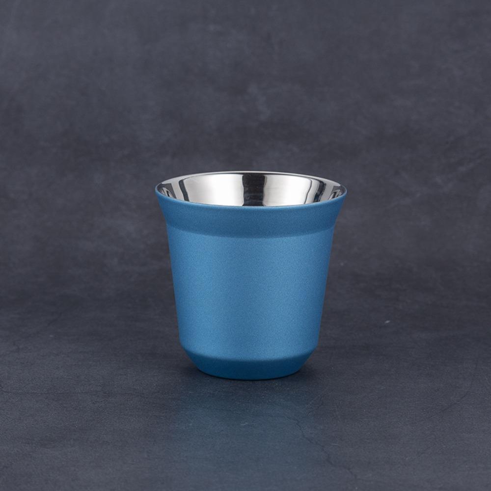 New 80ML Espresso Mugs 304 Stainless Steel Double Wall Coffee Cups Small Capacity Cold Water Cold Drinks Cup