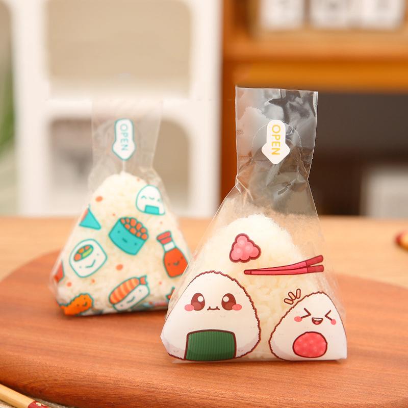 Треугольная бумага для упаковки роллов с рисом и овощами, Треугольный пакет для одноразовой упаковки рисовых шариков, Пакет для суши, Аксессуары для суши-бенто