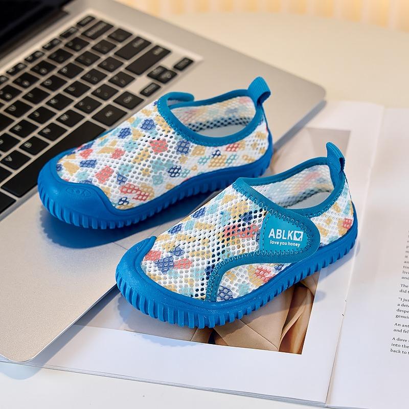 Baby Girls Boys Casual Shoes Plaid Children Shoes Breathable Mesh Kids Sneakers Anti Slip Soft Soled Infant Toddler Shoes