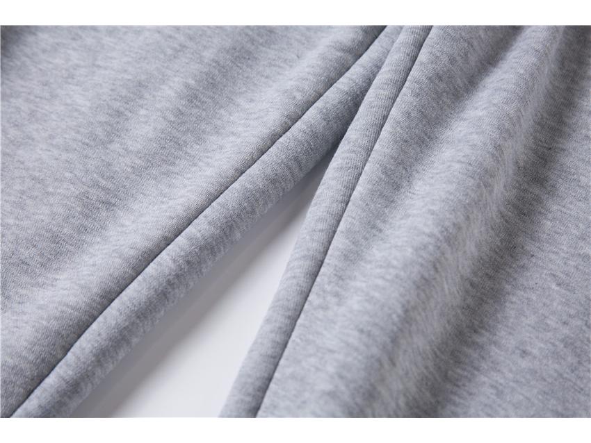 Мужской модный флисовый худи и спортивные штаны однотонного цвета, 2023