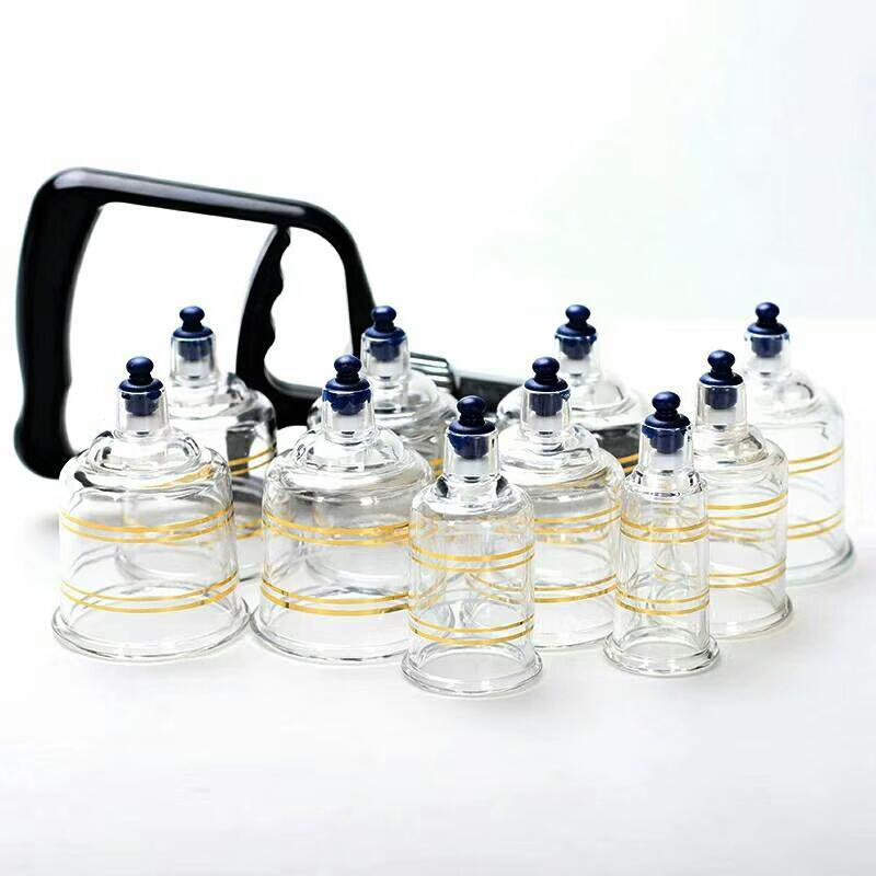 12 шт., набор присосок для вакуумных банок, пластиковый вакуумный массажер, медицинские чашки, банки, терапевтический набор банок для массажа