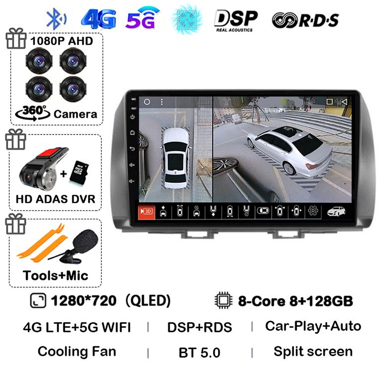 Android 14 Carplay Auto для Toyota BB 2 QNC20 2005-2016 Автомобильный Радио Мультимедиа Видео Плеер Навигация GPS 4G+WIFI Стерео Аудио BT