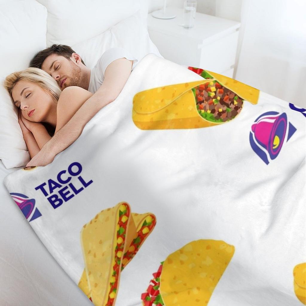 Taco Bell Taco Burrito Quesadilla Essential Throw Blanket Custom Sofa christmas gifts Blankets