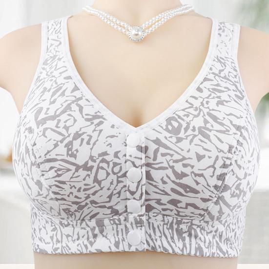 Женский спортивный бюстгальтер на ремне с передней кнопкой, беспроводной, с хорошей застежкой, в полоску, с принтом, эластичный, воздухопроницаемый, на плечах, противоударный, пуш-ап