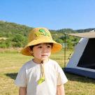 Spring and summer new sunshade bucket hat children, cute cartoon little dinosaur basin hat fashion outdoor beach hat