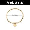 53 4mm Gold/Silver Stainless Steel Beaded Elastic Bracelet For Men Women Comfort Fit Adjustable Wristband