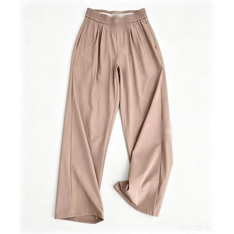 Ao Womens Thin Quick Dry Wide Leg Pants High Waist Straight Casual Sports Trousers