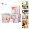 1st Birthday One Balloon Box Letter Print Clear Baby Shower Box Boy Girls Carnival Circus Birthday Decoration