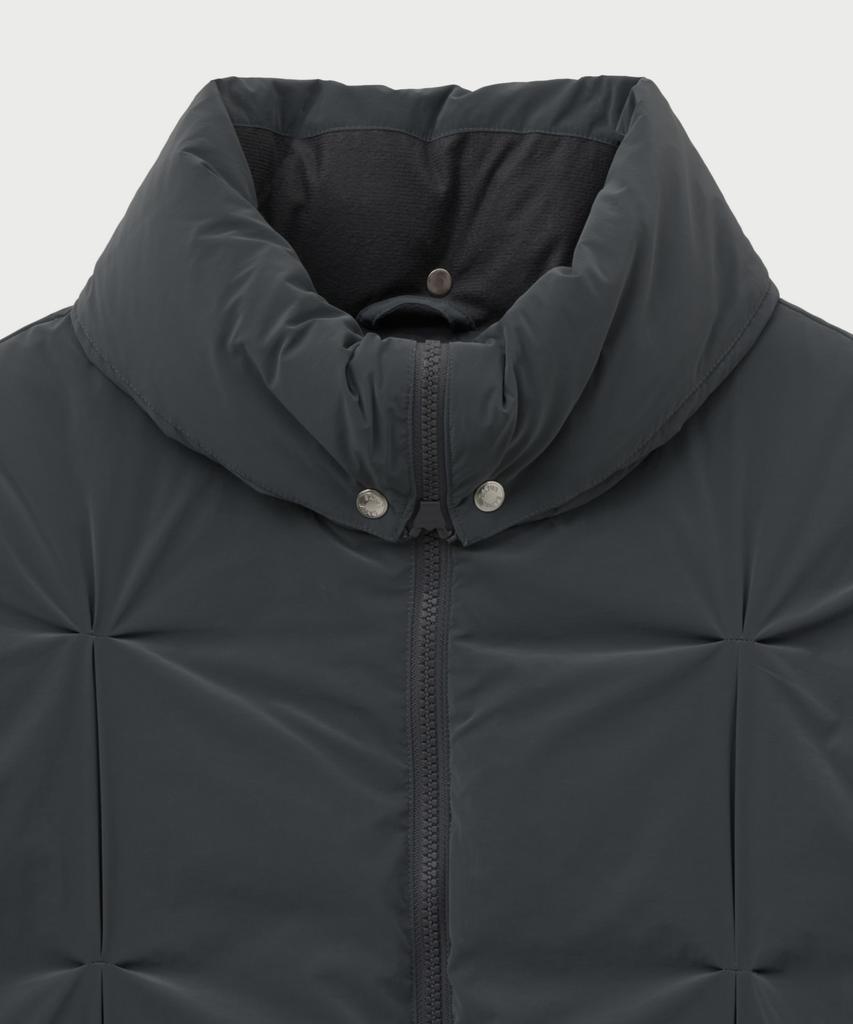 Satur Orta 2-Way Collar Duck Down Padded Charcoal