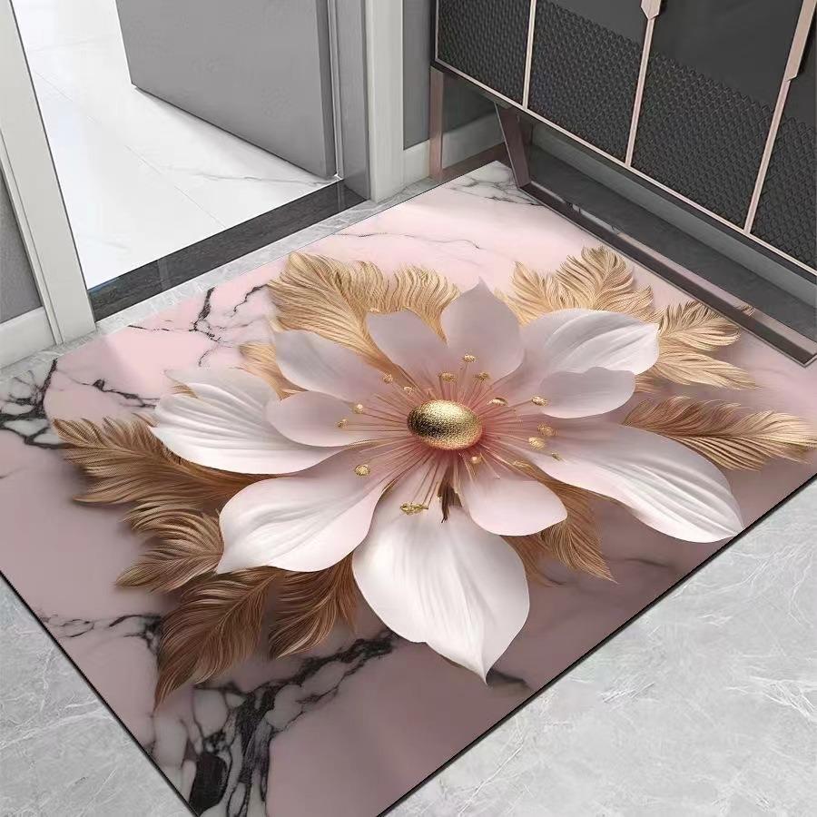 Элегантный коврик для ванной из пены с эффектом памяти, напечатанный на 3D-принтере, с нескользящим дизайном