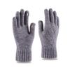 Gloves Men's Autumn and Winter Warm Cycling Thickened Knitted Wool Cold-proof Outdoor Riding Velvet Gloves
