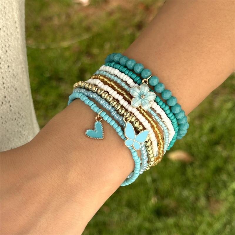 Bohemian Butterfly Love Jewelry With Glass Beads For Travel And Daily Wear