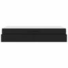Storage Bed with Mattress 2 pcs Black Leather