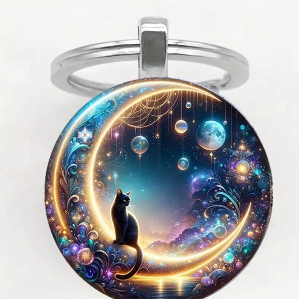 Fashion Alloy Keychain Pendant Round Metal Key Ring