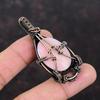 Pink Opal Pendant Copper Wire Wrapped Pendant Handmade Jewelry Wonderful Gemstone Pendant Copper Wire Wrap Jewelry Unique Pendant For Gift
