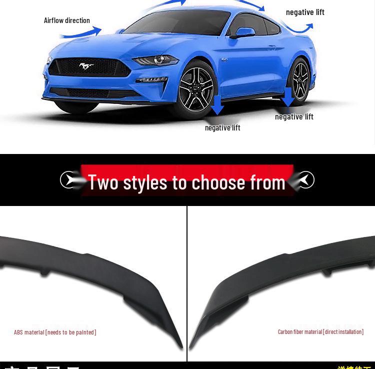 15-23 Ford Mustang GT Trunk Spoiler: ABS Tail Wing