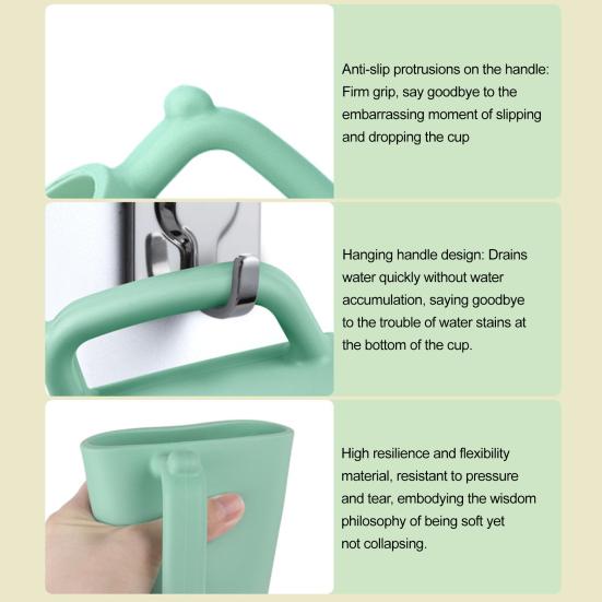 450ml Silicone Water Cup Food-Grade Shock-Absorbent Large Capacity Leak-Proof Tea Iced Latte Mug Fall-resistant Water Cup