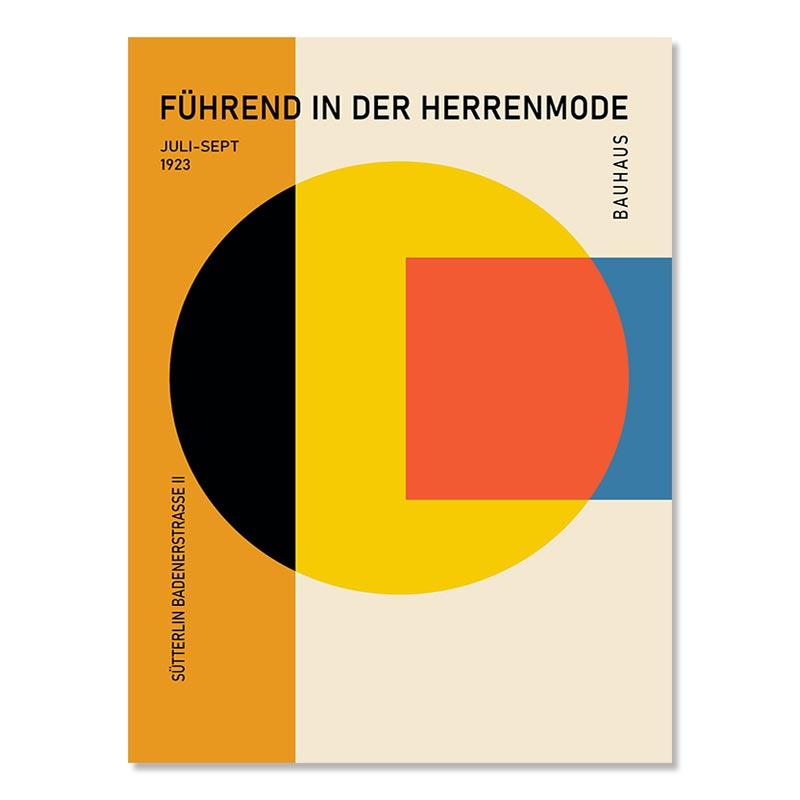 Баухаус минималистичный геометрический красный желтый бежевый постер абстрактный холст картина настенная живопись печать картина гостиная украшение дома