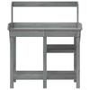 Plant Table with Shelves Grey Solid Pine Wood